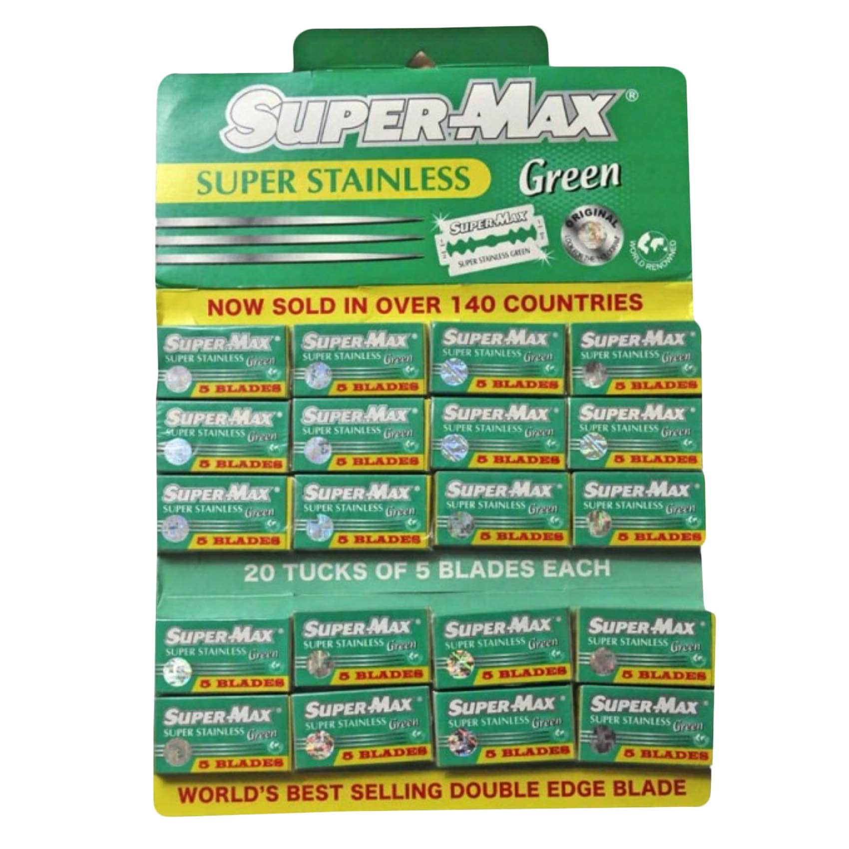 Buy Supermax Super Stainless Razor Green 100 Pieces Online | Carrefour ...