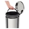 Tramontina Stainless Steel Trash Bin With Pedal Silver 30L