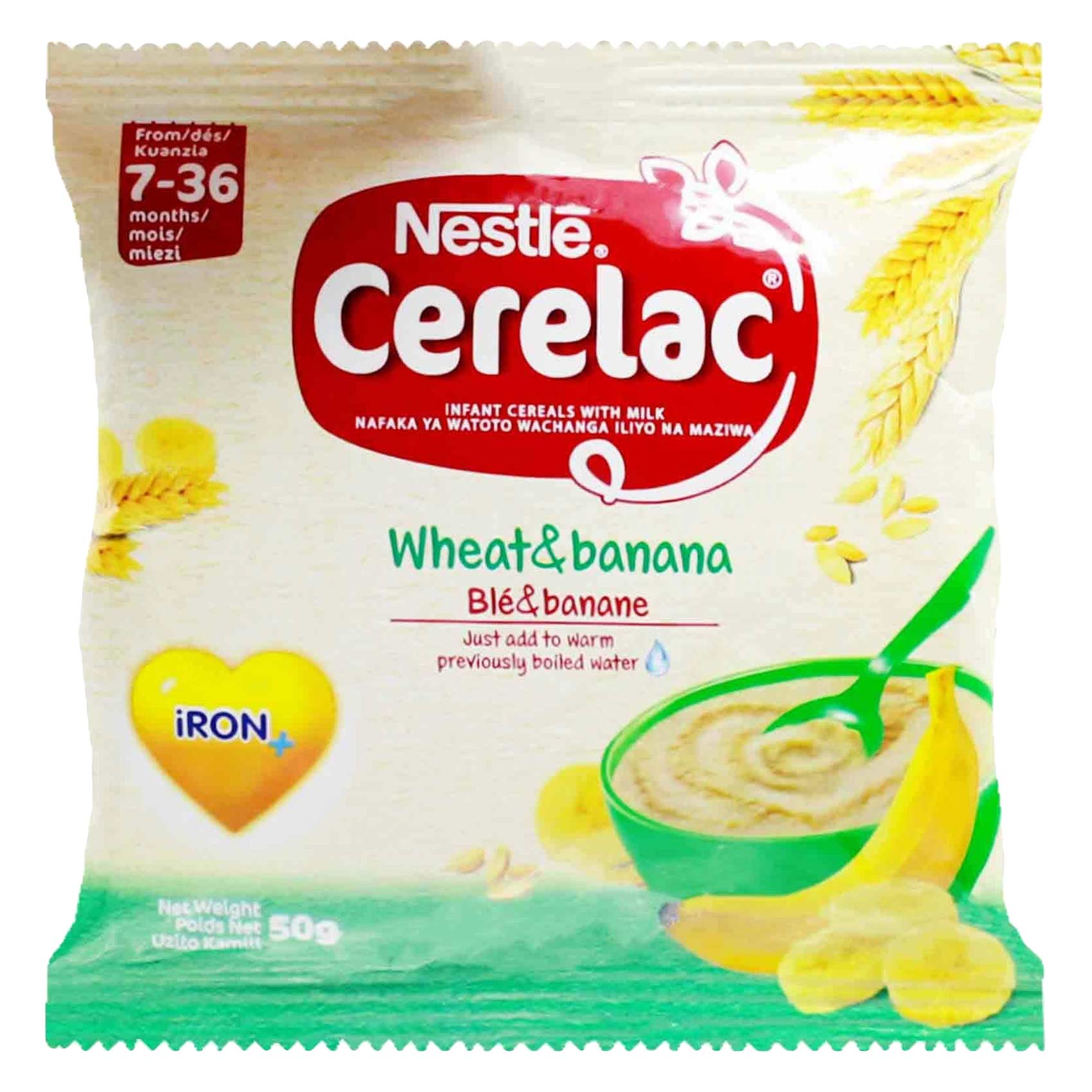 Nestle Wheat And Banana Cerelac 50g