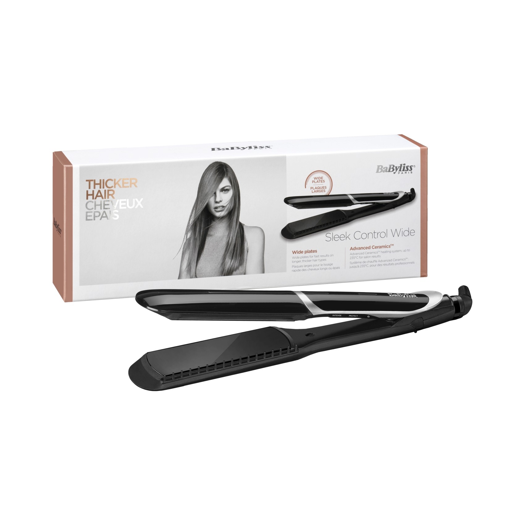 BaByliss Sleek Control Hair Straightener ST397SDE Black product thumbnail 2