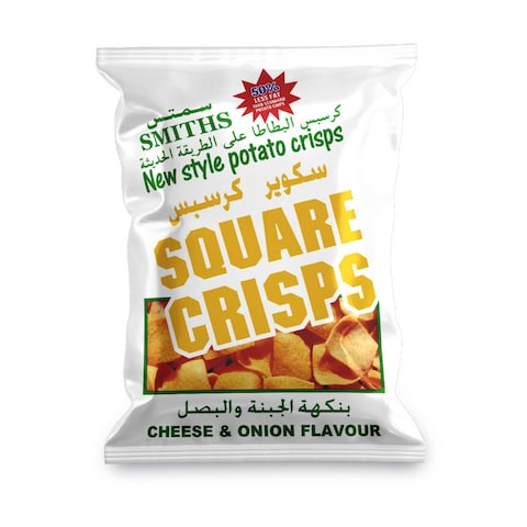 Smiths Square Crisps Cheese And Onion Flavour 25g