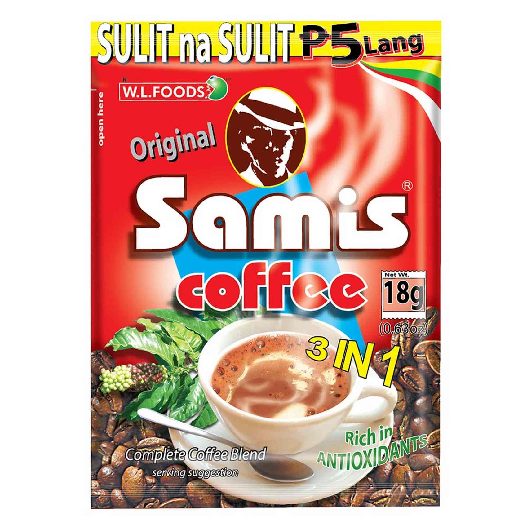 W.L Foods Samis 3-In-1 White Coffee Mix 28g &times;12