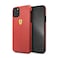 Ferrari - Apple iPhone 11 Pro Shockproof Printed Carbon Effect Compatible for iPhone 11 Pro and support Wireless Charging, Easy Access to All Ports, CG Mobile Officially Licensed - Red