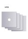 Rubik - 4-Piece Gas Stove Burner Cover Silver 25 X 25Centimeter