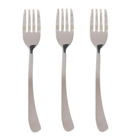 Zinnia Curvy Stainless Steel Fork Set - 3 pieces
