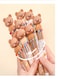 Multicolor Ballpoint Pen 0.5mm, 10-in-1 Colored Retractable Shuttle ball point Pens for Office School Supplies Students Children Kids Cute Stationery Gift (Bear 4pcs)