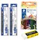 Staedtler Noris 2HB Pencil Pack of 24 With Colour Pencil Pack of 12 With Eraser Multicolour
