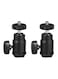 Generic - 2-Piece Flexible Ball Head Adapter Base For DSLR Camera Black