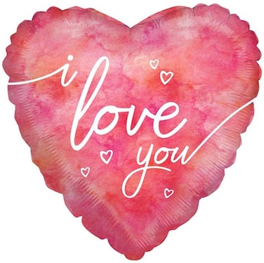 Party Time 1pc 18" Pink Heart Foil Balloon I LOVE YOU Foil Balloon Valentines Day Balloons Love Heart Balloons Romantic Latex Balloons Photo Props for Wedding Anniversary Proposal Decoration