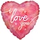 Party Time 1pc 18" Pink Heart Foil Balloon I LOVE YOU Foil Balloon Valentines Day Balloons Love Heart Balloons Romantic Latex Balloons Photo Props for Wedding Anniversary Proposal Decoration
