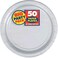 Amscan Big Party Pack Paper, Silver Plates, 9"