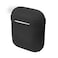 Generic - Protective AirPods Case Soft Silicone Charging Cover Pouch Case Sleeve with Cable - Black