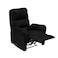 In House Velvet Rocking &amp; Rotating Recliner Chair - Black - AB09