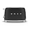 Smeg 50's Style Toaster TSF01BLMUK, 950 W, Matte Black, 6 Toasting Levels