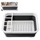 Generic-Dish Drainer Collapsible Dish Rack Drain Tray Colander with Drainboard for Bowl Dish Fork Spoon