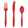 Touch Of Color Classic Red Assorted Cutlery 24 pcs