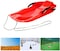 Outdoor Sports Plastic Skiing Boards Sled Luge Snow Grass Sand Board Ski Pad Snowboard With Rope For Double People(Red)