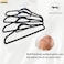 YANEK Non-Slip Velvet Suit Hangers 30 Pack Black - Ultra Thin Space Saving 360 Degree Swivel Hook Strong and Durable Clothes Hangers Hold Up-to 10 Lbs, for Coats, Jackets, Pants, Dress Clothes