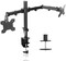 RDN - 13&quot; to 27&quot; inch Dual LCD LED Monitor Desk Mount Stand with C-clamp and Bolt-Through Grommet Options | Heavy Duty Fully Adjustable Arms Hold