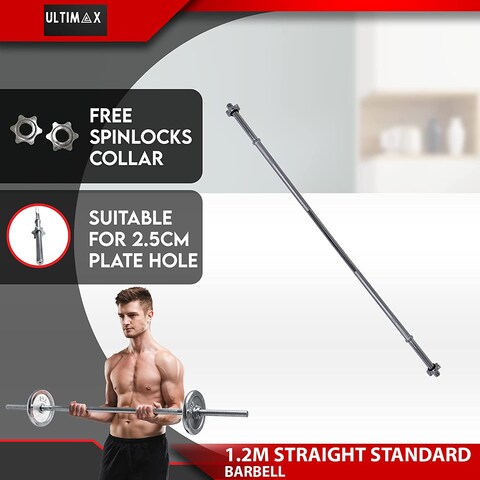 Barbell Weight Bar Straight Weight Lifiting Bar-120 cm