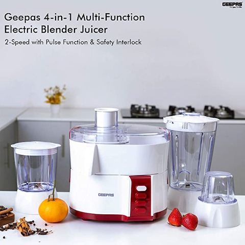 Geepas Gsb9890 4-In-1 Food Processor With Safety Lock