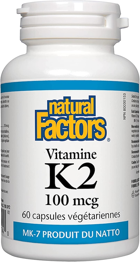 Natural Factors Vitamin K2 100 Mcg 60 Capsules