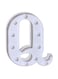 Generic Alphabet LED Letter Lights Light Up White Plastic Letters Standing Hanging Q White 22X18X4.5centimeter