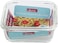 Taliona TL2213349 Boro Pro Square Food Container, Blue, H 23.4 x W 28.2 x D 5.6 cm, Glass