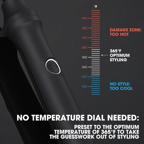 GHD Thin Wand Hair Curler, 0.5&quot; Hair Curler Wand With Safer-For-Hair Styling Tool Temperature, Perfect Curling Wand To Create Tight Curls In Seconds With All Day Curl Hold - Black