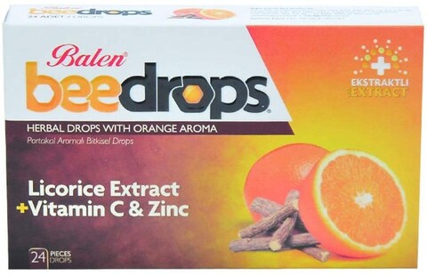 Balen Beedrops Licorice/Orange Flavored Lozenges