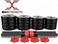 Max Strength Rubber Adjustable 2 In 1 Dumbbell And Barbell Set, Weightlifting Fitness Black Cement Steel