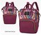PALVOX Diaper baby Changing Travel Bag Backpack Multifunction Large Capacity (Violet)