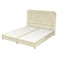 In House Lamar Velvet Bed Frame - King - 200x200 cm - Beige