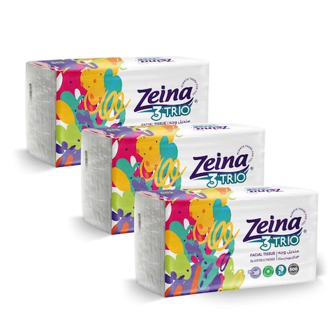 Zeina Trio Soft Tissues - 500 Tissues - 3 Pieces