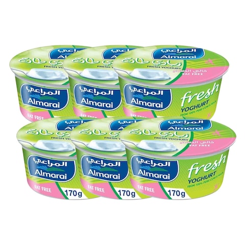 Almarai Fat Free Fresh Yoghurt 170g x Pack of 6