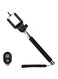 Trands - Wireless Selfie Stick With Bluetooth Shutter Black/Silver