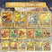 Gold Pokemon Cards Golden Foil Set (110 pcs) including 17 V Series Cards, 43 GX Rare Cards, 6 EX Cards, 28 Vmax Rares, 7 Basic Cards, 7 Tag Cosplay Cards, 1 DX Card, and 1 Athletic Card