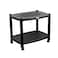 Esqube Delta Plastic Glossy Trolley Table (Black)