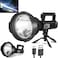Rechargeable Spotlight, 300000 Lumens Led Spot Light Outdoor Handheld Super Bright Powerful Long Range Flashlight with 4 Modes, Tripod, USB Output, IPX5 Waterproof for Fishing Boating Camping