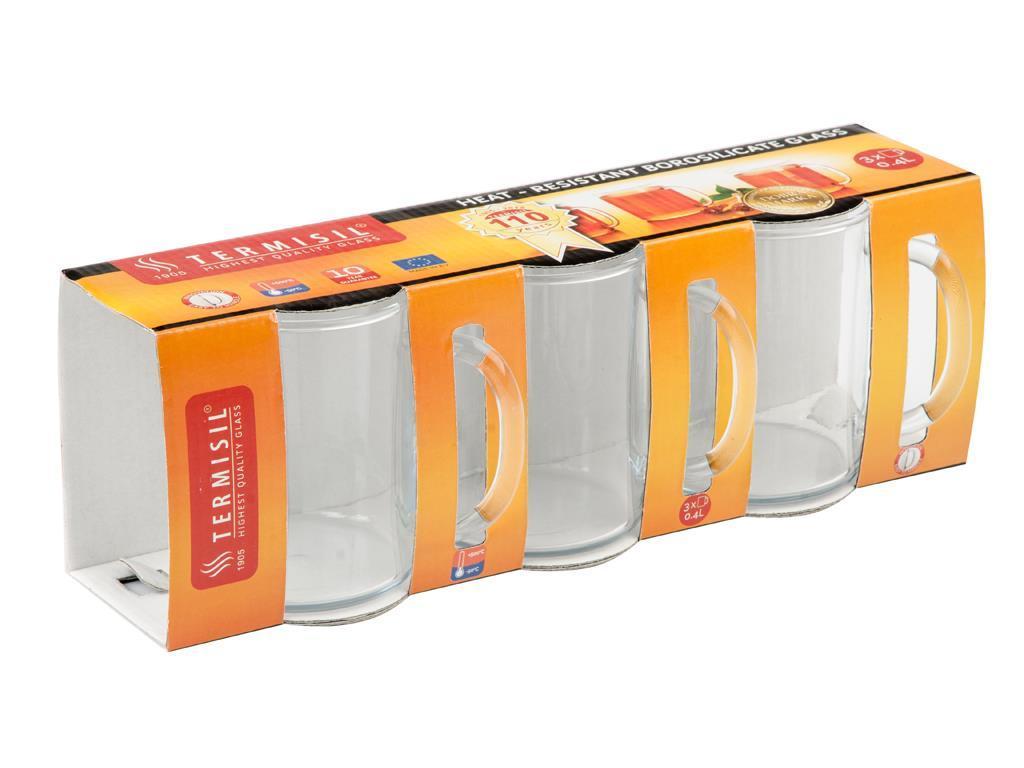 Termisil Glass Mug Set - 220ml - 6 Pieces - White