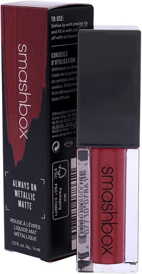 Smashbox Always On Metallic Matte Liquid - Hot Damn For Women 0.13 Oz Lipstick