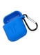 Generic - Protective Silicone Case Cover For Apple Airpods With Carabiner Navy Blue