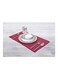 Princess 6-Piece Dobby Jacquard Table Cloth Placemat, , Maroon 30X50cm