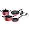 Tefal Simply Chef Cookware Set Red 9 PCS