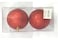 Christmas Ball Glitter Red 10Cm 2Pcs Set