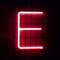 LED Neon Flex Letter Light E 30x21cm