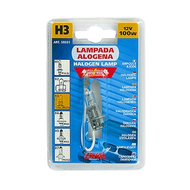 BAZ LAMP H3 HALOGEN 12V 100W PK22S
