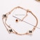Aiwanto Two Layer Anklet Rose Gold Ankle Chain for Girl's