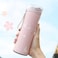 280ML Flower Printing Insulated Vacuum Flask Double Wall Stainless Steel Water Tumbler With Flip Lid