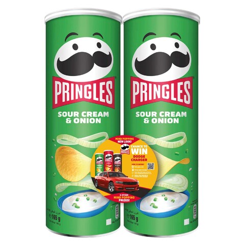 Pringles Sour Cream And Onion Potato Chips 165g